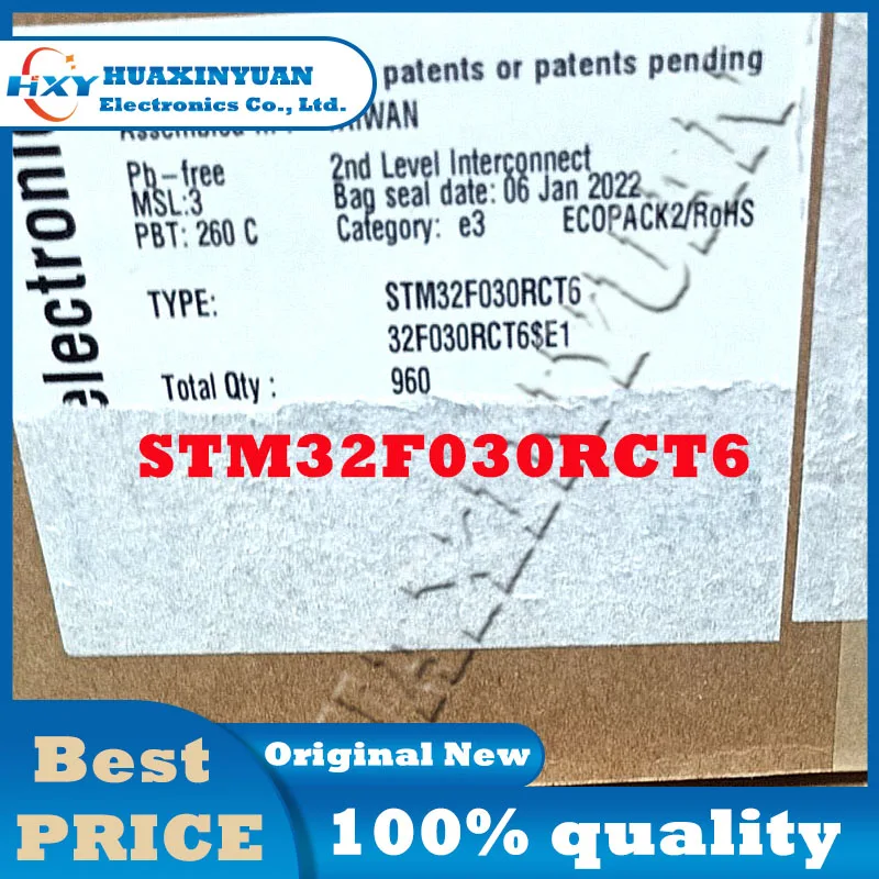 1 шт./партия STM32F030RCT6 LQFP64 STM STM32F STM32F03 STM32F030R STM32F030RC STM32F030RCT MCU Новый и оригинальный Ic-чип