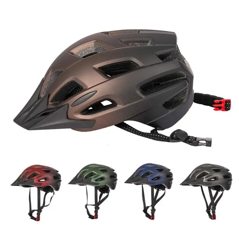 

New Bicycle Helmet Integrally Molding Mountain Bike Riding Helmet With Detachable Brim Outdoor Cycling Shock Absorption Helmet