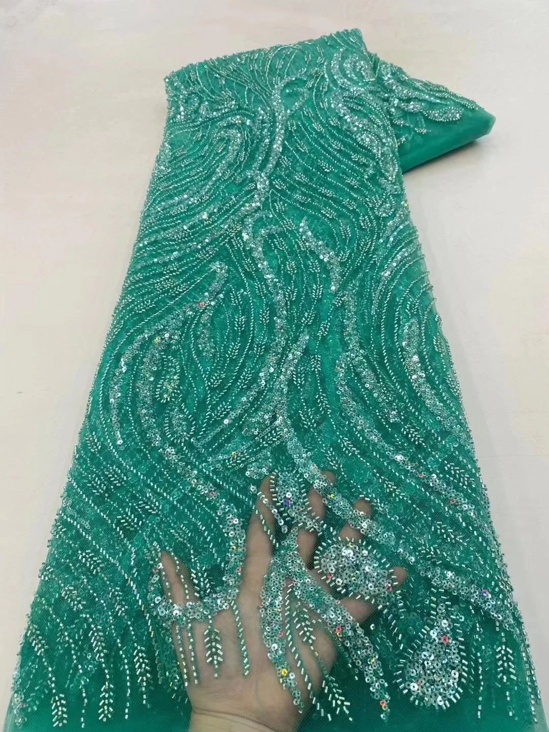 Новейшая африканская кружевная ткань для жениха 2023, роскошная французская вышитая сетка с блестками и бисером, кружево для нигерийских свадебных портных