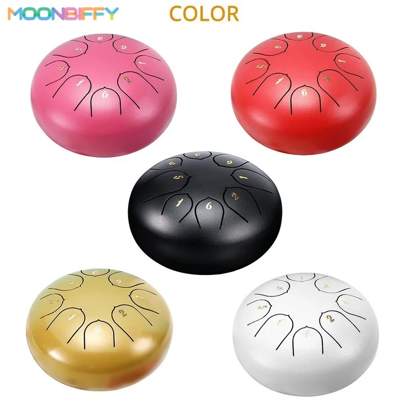 

Ethereal Drum 6 Inch 8 Tone Forgetting Worry Drum Music Drums Percussion Mini Electric Drums Instrument Tongue Tambourine