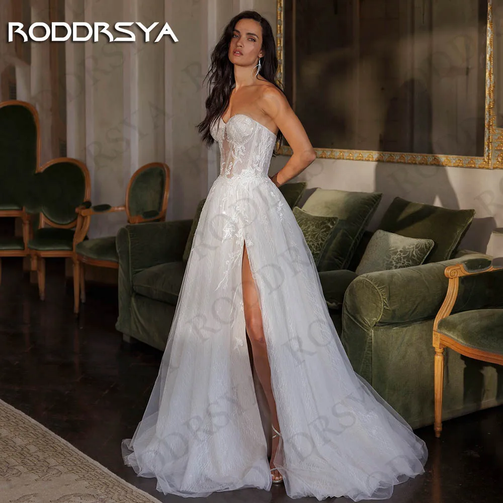 Свадебное платье из фатина без бретелек RODDRSYA свадебные платья свадебное с