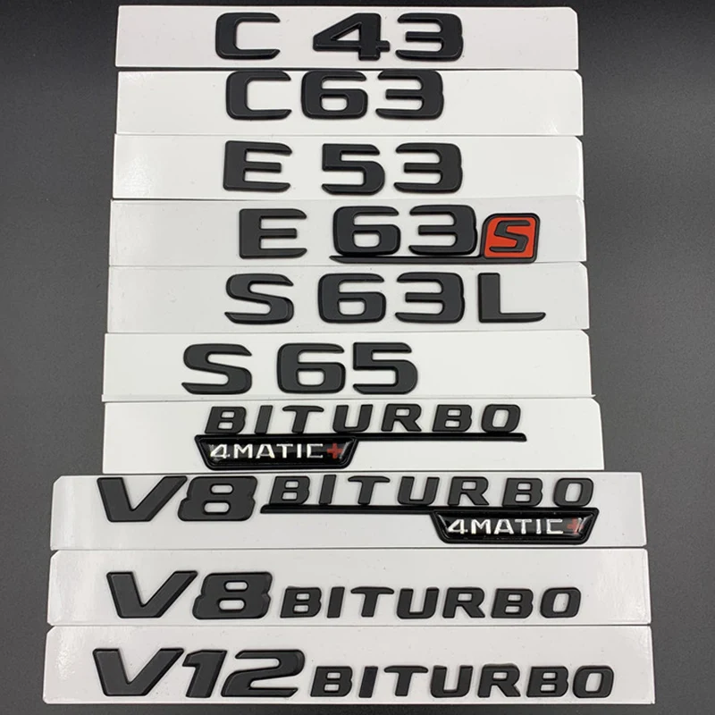 3D ABS значок на багажник автомобиля C63 C43 E43 E 53 S 63 65 GLE GLC 43 эмблема логотип для Mercedes AMG W204 W205 W212 W213 W221 W222