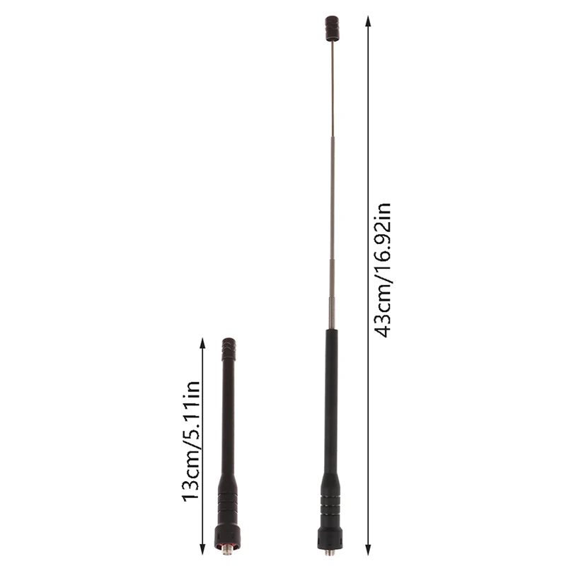 

Universal SMA Female Dual Wide Band Flexible Antenna Walkie Talkie Telescopic Rod High Gain Antenna For 888s