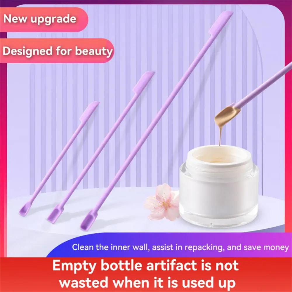 

Silicone Double-end Scraper Silicone Spatula No Waste Cosmetics Cosmetics Bottle Jar Scraper Makeup Tools 3 Pcs Set