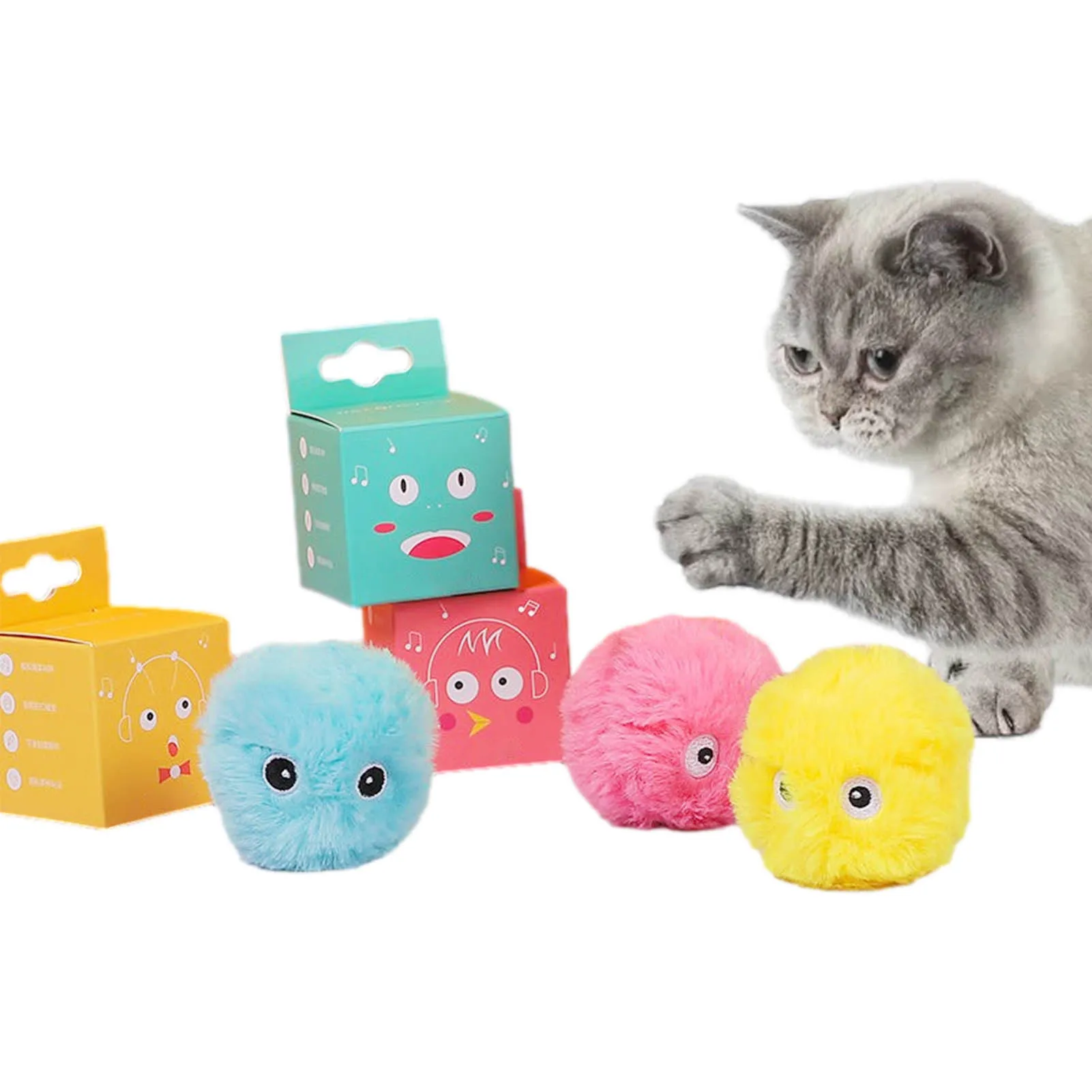 

Умные игрушки для кошек, флисовый интерактивный Шар С Кошачьей Мятой, тренировочные пищалки для кошек, игрушки для кошек, забавная кошачья м...