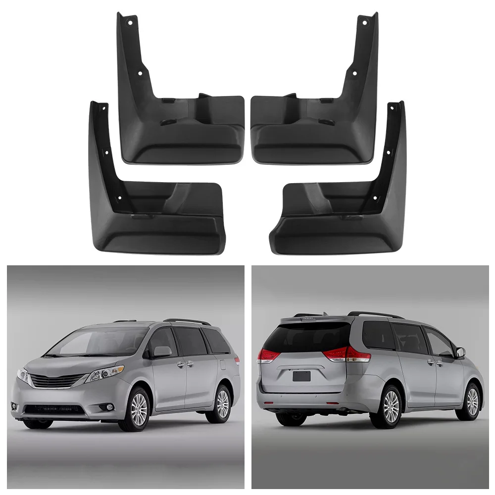 Фото Автомобильные брызговики (защита от грязи) для Toyota Sienna 2010–2017: гибкие, легкие, прочные №3