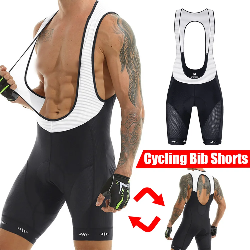 

Cycling Bibs Shorts Men Triathlon Ciclismo Masculina Bib Shorts Gel Padded Bike Tights Lycra With Pockets Bicycle Shorts