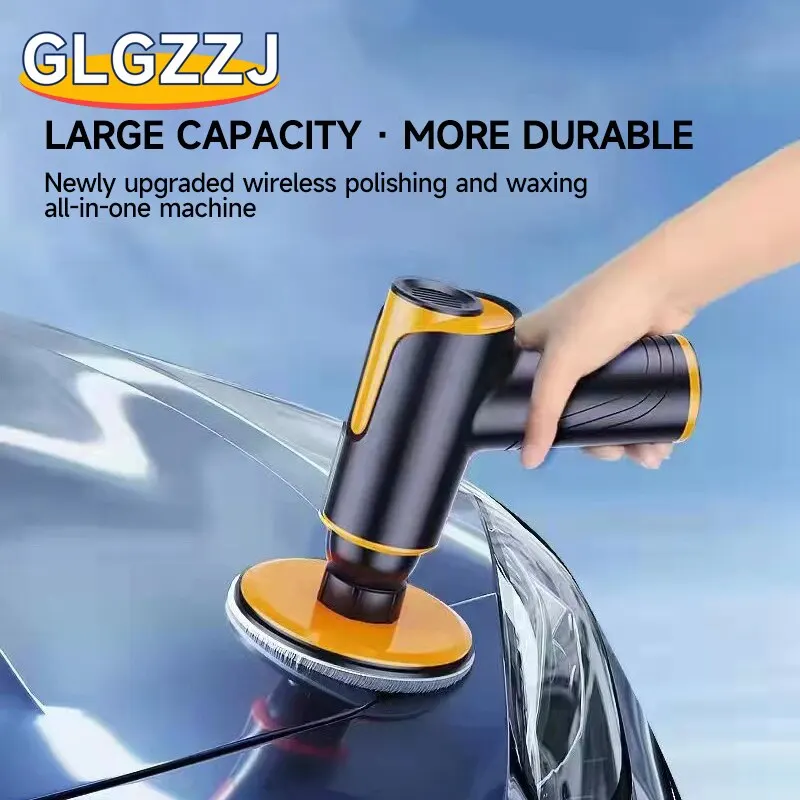 100W Car Buffer Polisher Rechargeable Battery Rechargeable Battery 1800rpm Adjustable Speed Wireless Buffing Waxing Machine