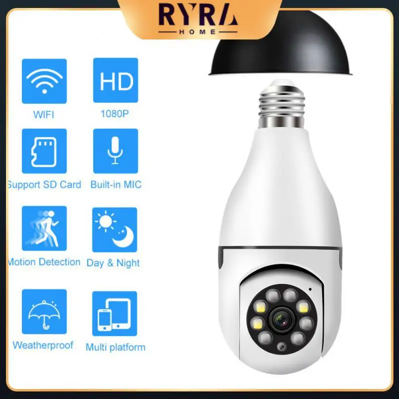 

Bulb Surveillance Camera Easy To Installed Support Wifi Smart Bulb Local Remote Playback Suitable For Various Occasions