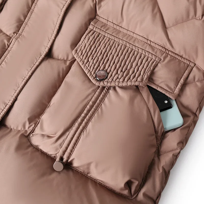 Утолщенное хлопковое пальто на флисовой подкладке для женщин среднего возраста