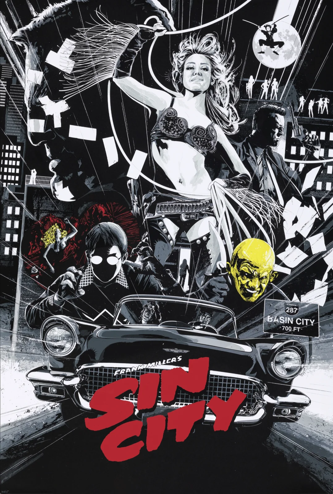 Искусственный Шелковый постер Sin City для украшения стен вашего дома, 24x36 дюймов