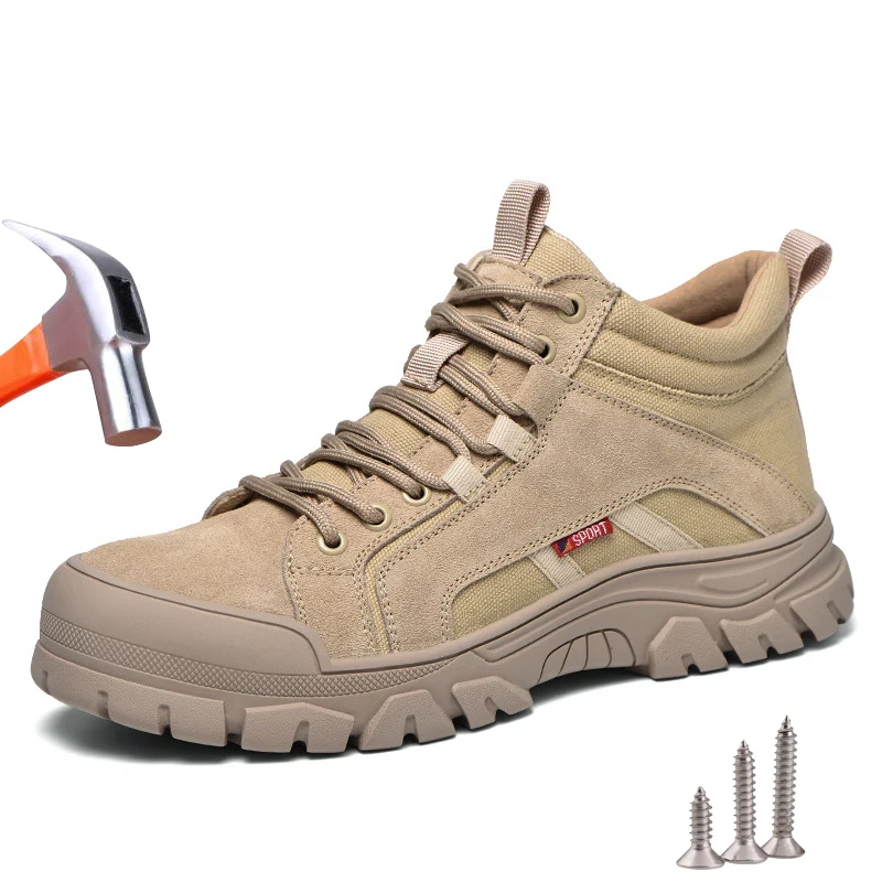 

2023 защитные рабочие ботинки для мужчин и женщин, защитные рабочие ботинки со стальным носком, неразрушаемые дышащие рабочие кроссовки Kevlar