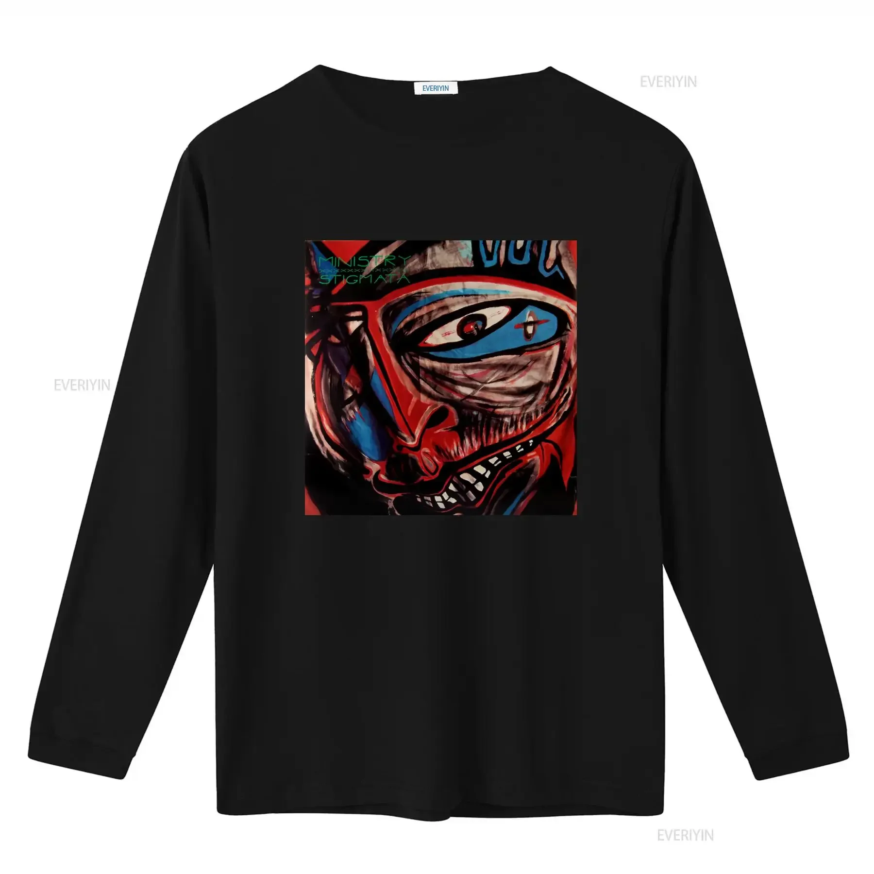 Фото Винтажная футболка Ministry Stigmata 1988 года, белая, размер XL, в стиле 80-х, индастриал, хэви-метал, рок-группа, с эффектом потертости, модная. №2