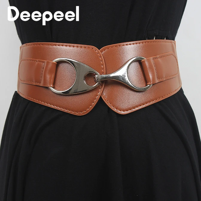 

1Pc 8.3*64cm Fashion Women's Elastic Waistband PU Leather Decorative Evening Corset Belt Gothic Style Luxury Corsets for Beauty