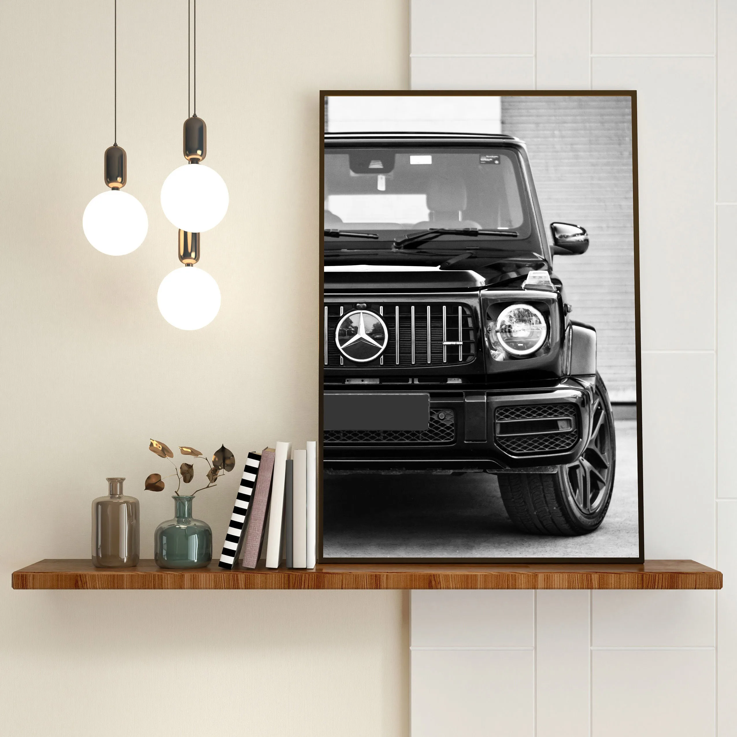 Черно-белая Автомобильная фотография G wстоянка класс домашний декор