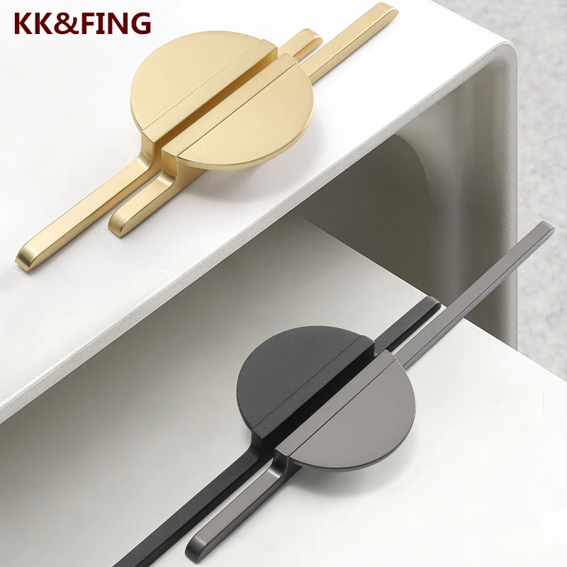 KK & FING новые золотые полукруглые ручки шкафа из цинкового сплава противоположные | Отзывы и видеообзор