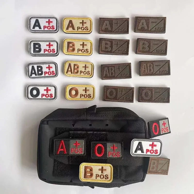 Нашивки кровяного типа A B AB O тканевая аппликация нашивка с вышивкой на крючке и