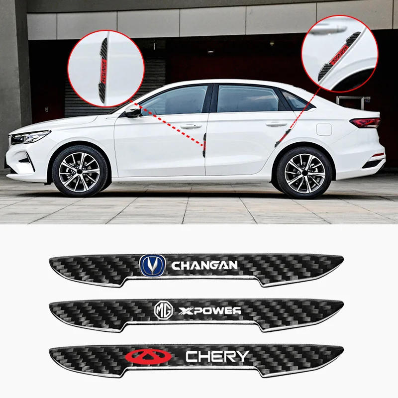 

4pc Car Door Carbon Fiber Anti-collision Sticker for Nissan Qashqai J10 J11 Versa Tiida Terrano 350z Micra D40 A31 Accessories