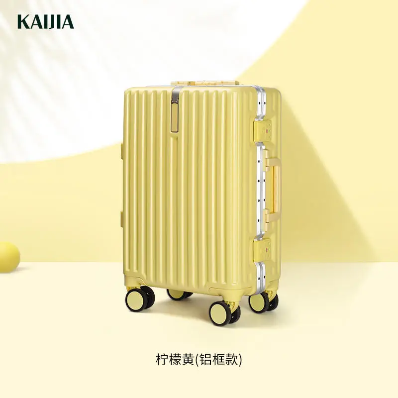 

FirstMeet Suitcase female pull rod luggage Male 20 Travel box Aluminum frame password boarding box fashion carry onS11940-S11945