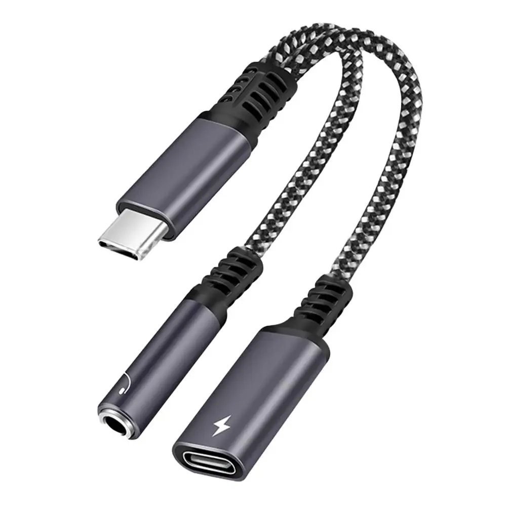 

Type-c To 3.5mm Charger 2 In 1 Type C 3.5mm Aux Audio Charging Cable Adapter Splitter Headphone Jack For Smart Phone wholesale