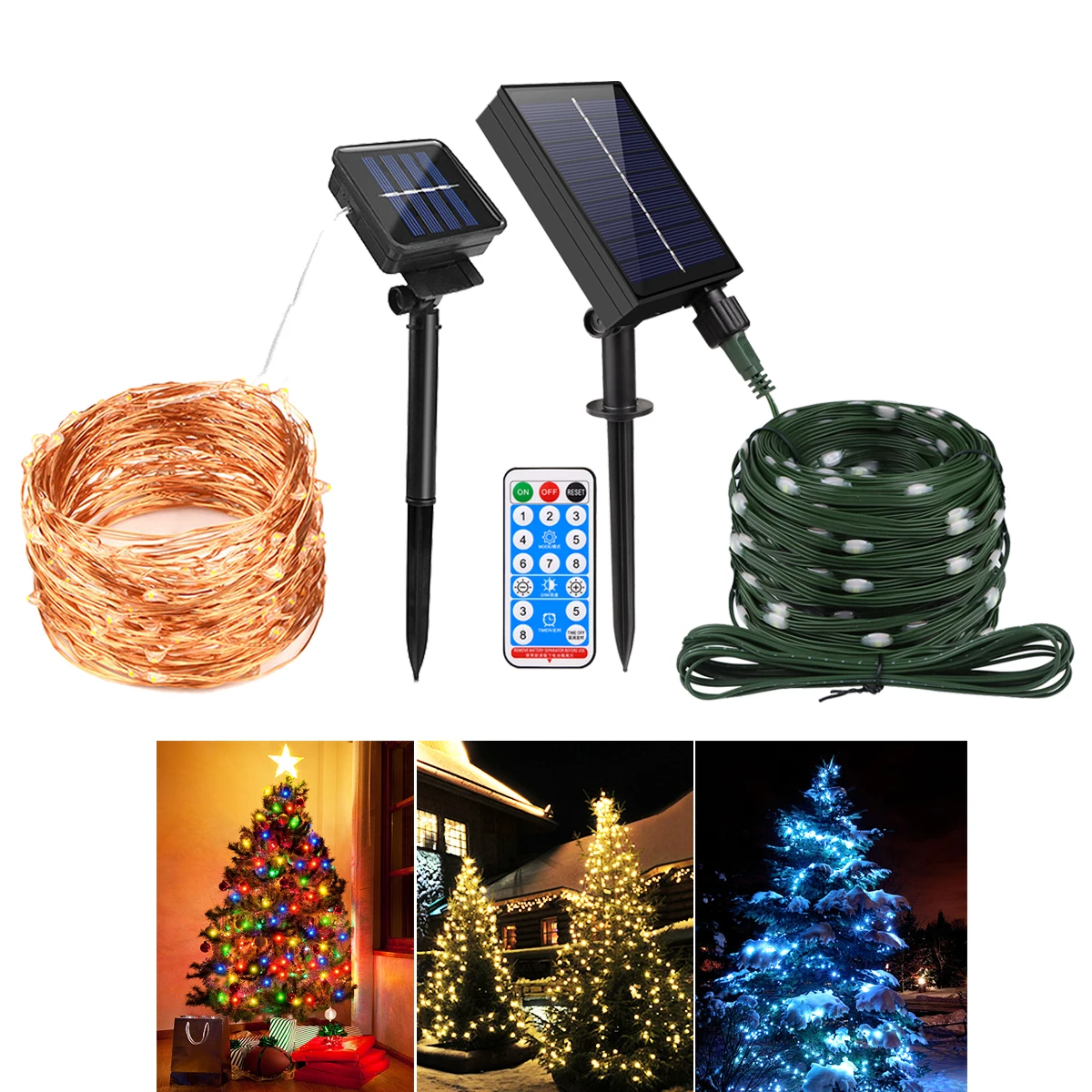 

100/200/300/400/800 LED Solar Decorative String Garland 10-100m Solar Light Waterproof 1200 600mAh Wedding Party Christmas Decor