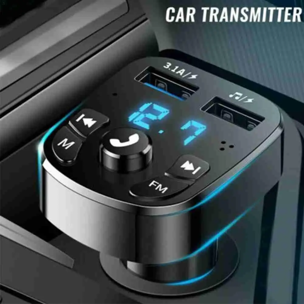 

FM-трансмиттер автомобильный с поддержкой Bluetooth 5,0 и 2 USB-портами