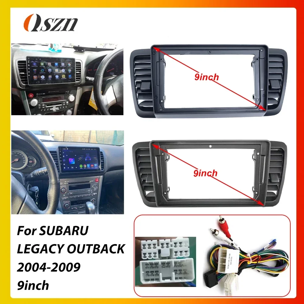 Фото Для SUBARU 2004-2009 LEGACY OUTBACK 9 дюймов автомобильный радиоприемник Android DVD стерео аудио экран мультимедийный видеоплеер кабели жгут рамка №1