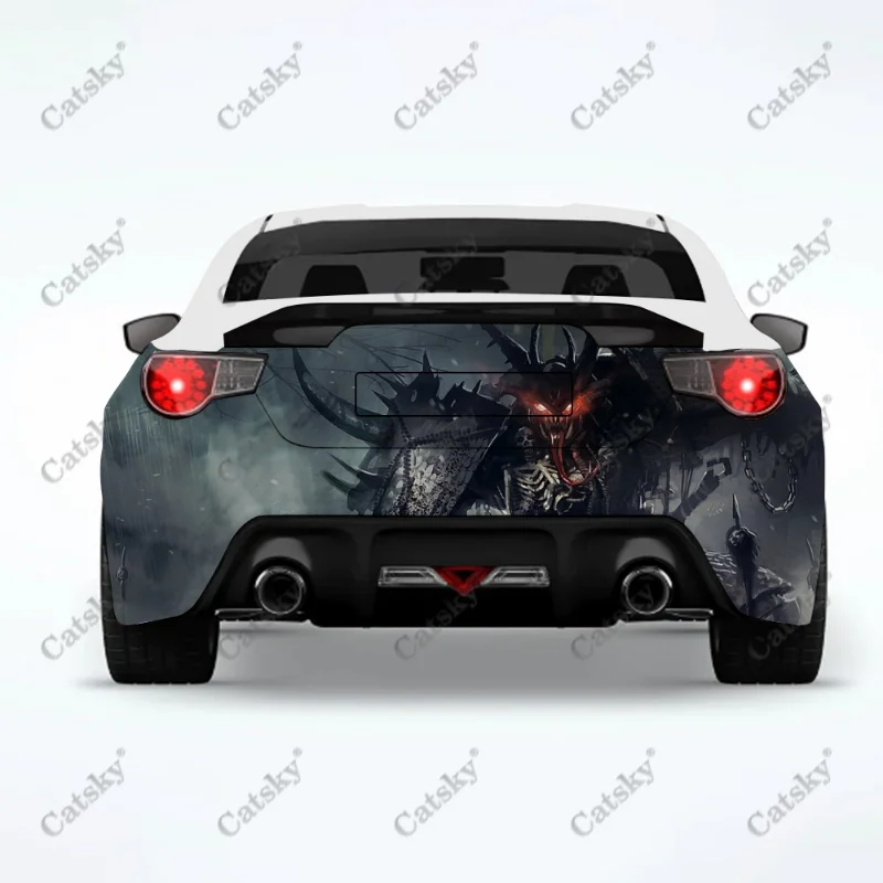 

Fantasy Samurai Rear Wrap Car Sticker Car Decal Creative Sticker Car Body Appearance Modification Car Protective Film
