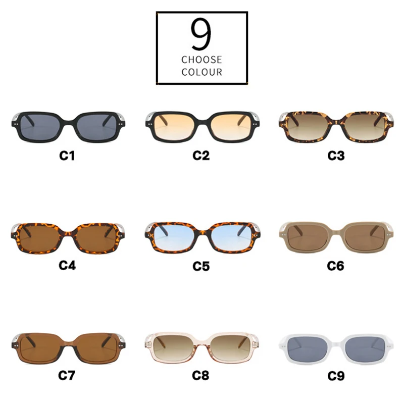 Популярные Модные маленькие прямоугольные солнцезащитные очки SO &amp EI Ins Женские