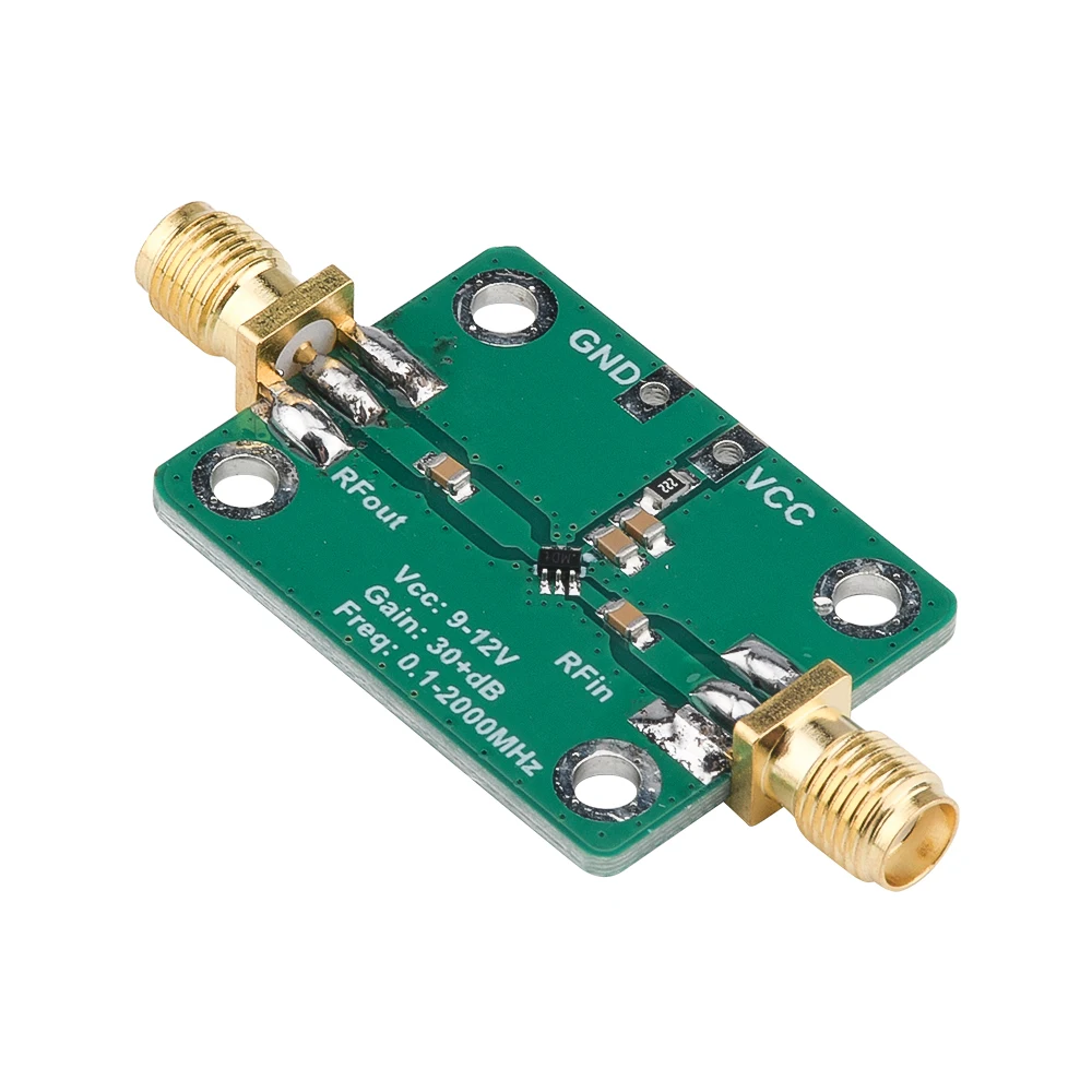 

0.1-2000MHz 30dB Gain RF Broadband Amplifier Module For FM HF VHF/UHF 50Ω ubs High Frequency Amplifier Board Gain Module