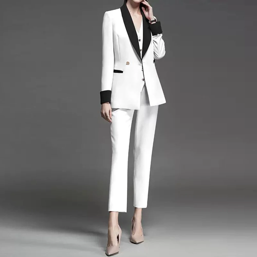 Women New Spring V Neck Single Breasted Blazer & Pants Set Long Suit Elegant 2 Piece Outfits Women Blazer Coat Elegant