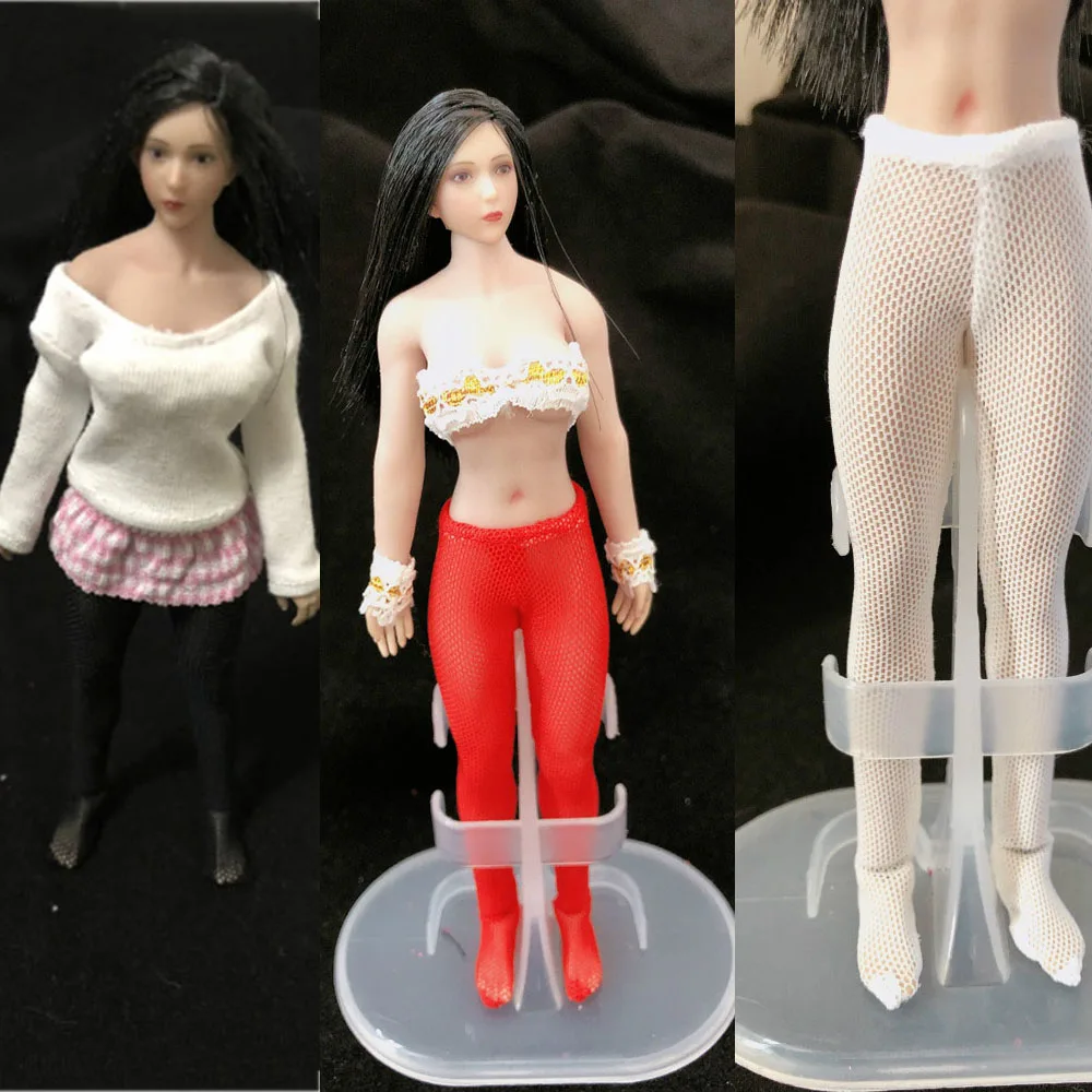 

1/12 Scale Female Figure Accessory Lace Pantyhose Stockings Fishnet Socks Clothes for 6 Inches TBLeague T01 T03 Action Figures