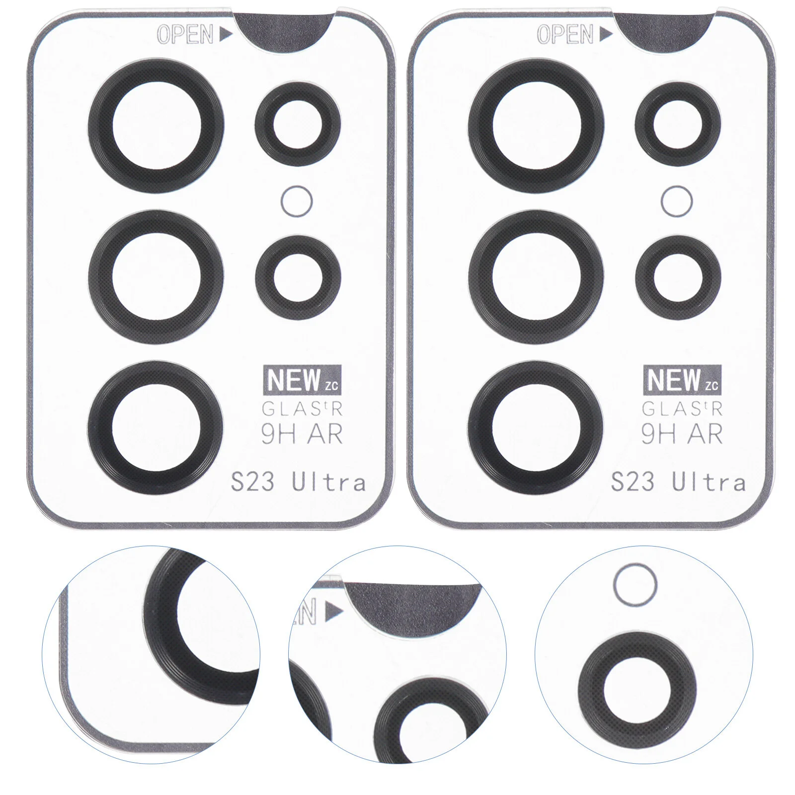 

2 Set Tempered Glass Cover Protective Film Lens Protection Mobile Phone Camera Protectors Cell