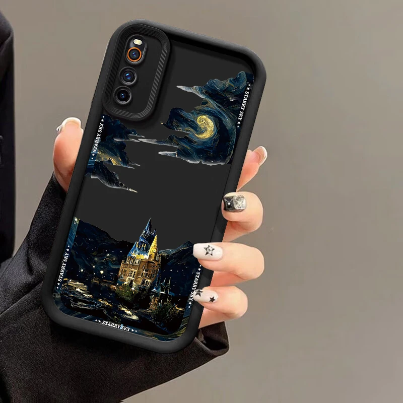 Чехол с изображением замка Ван Гога для VIVO Y75s чехол Y72t Y10 Y77e t1 Y55s Y52s Y53s Y50t Y33s Y32t Y32