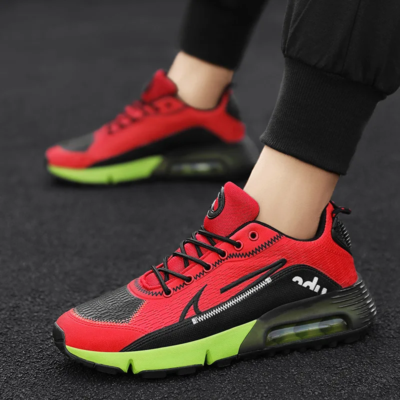 

2022 New Air Cushion Running Shoes Men's Shock Absorbing Casual Breathable Mesh Fashion Quality Sports Shoes