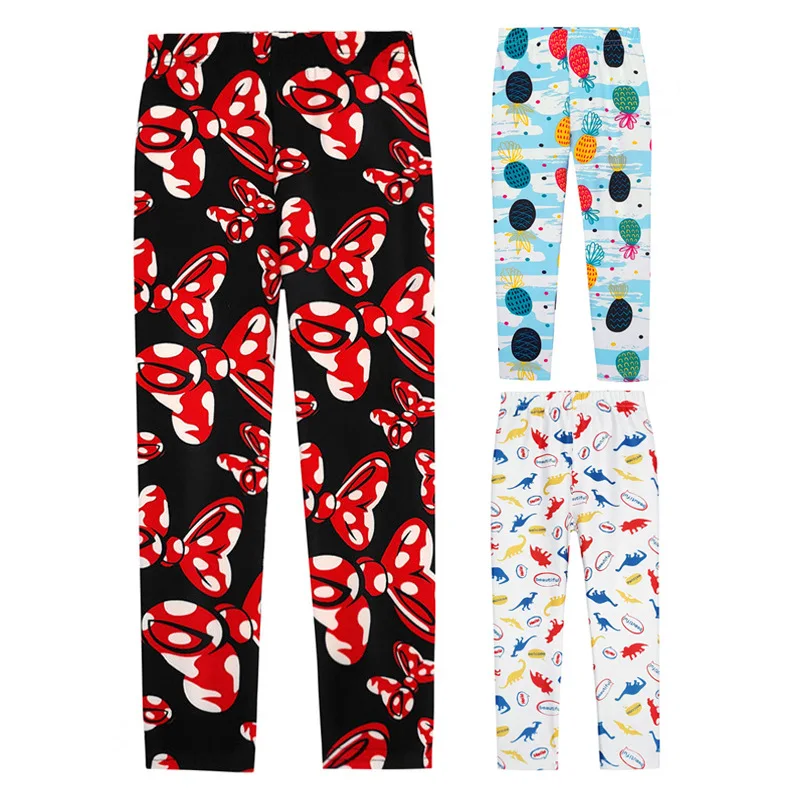

New Sweet Childrenkidsleggings Summer Girls Stretch Slim Printed Long Clothes Wholesale Pants