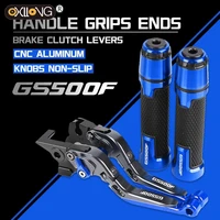 motorcycle cnc brake clutch levers handlebar knobs handle hand grip ends for suzuki gs500f 2004 2005 2006 2007 2008 2009