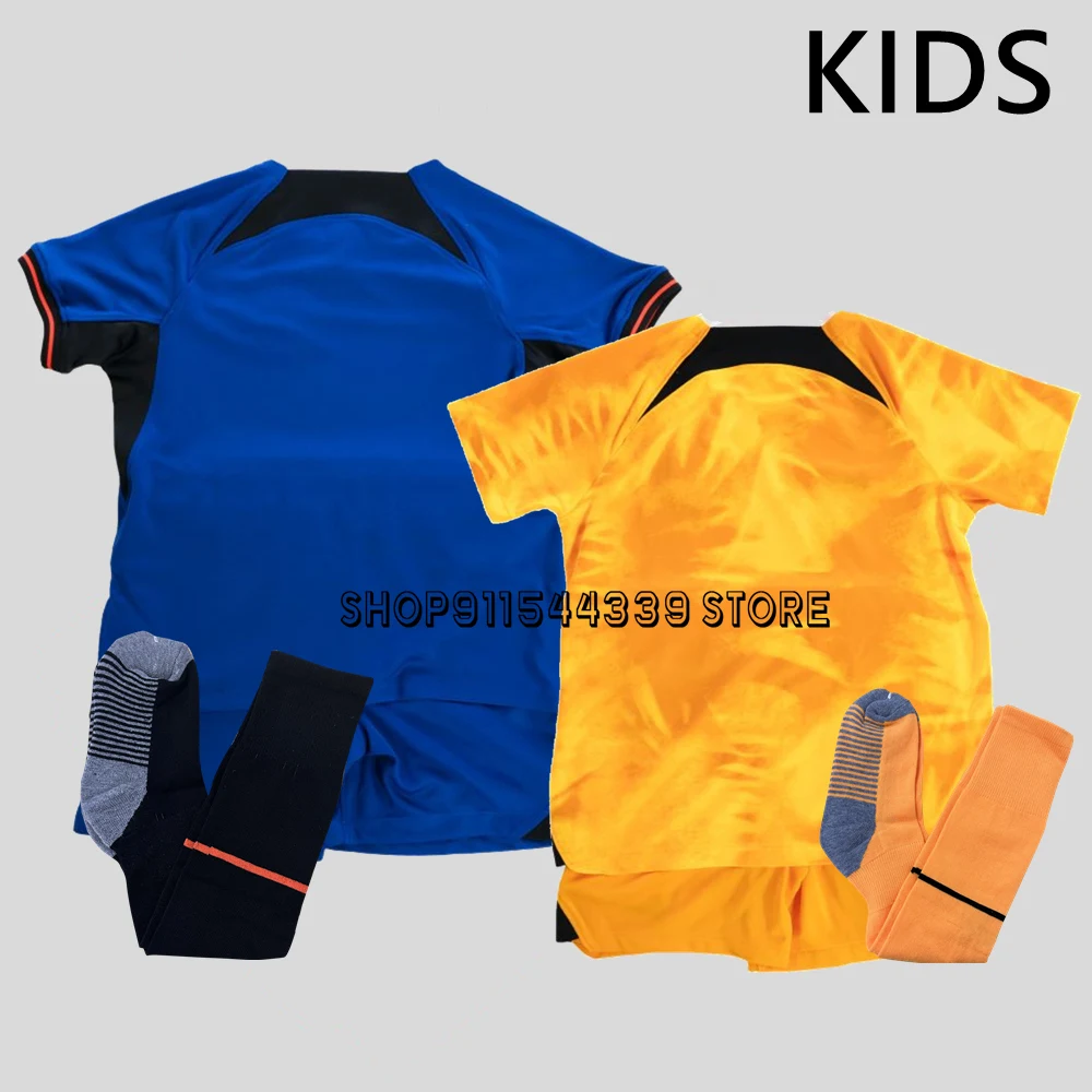 

DUTCH TEAM SHIRT 2022 2023 NEW VOETBAL TENUE KIDS OUTFIT KIT ORANGE BLUE JERSEYS NATIONAL UNIFORM