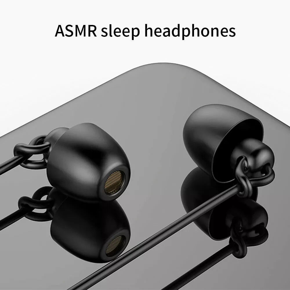 

Sleeping Headphone Noise Cancelling 3.5mm Wired In-Ear Earphones With Mic Soft Silicone Earbuds For Android ios