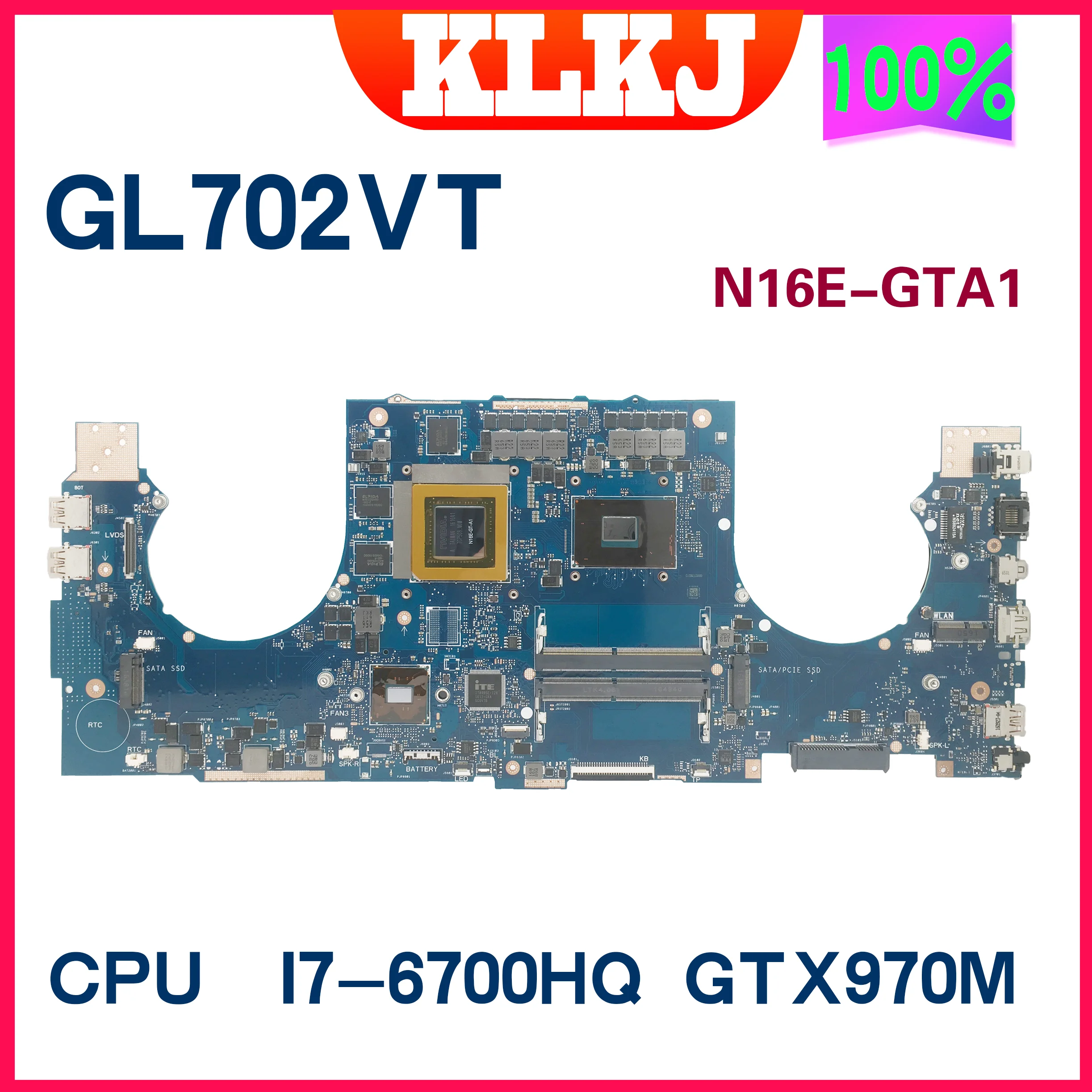 Материнская плата Dinzi GL702VT для ноутбука ASUS ROG Strix GL702VT GL702V GL702