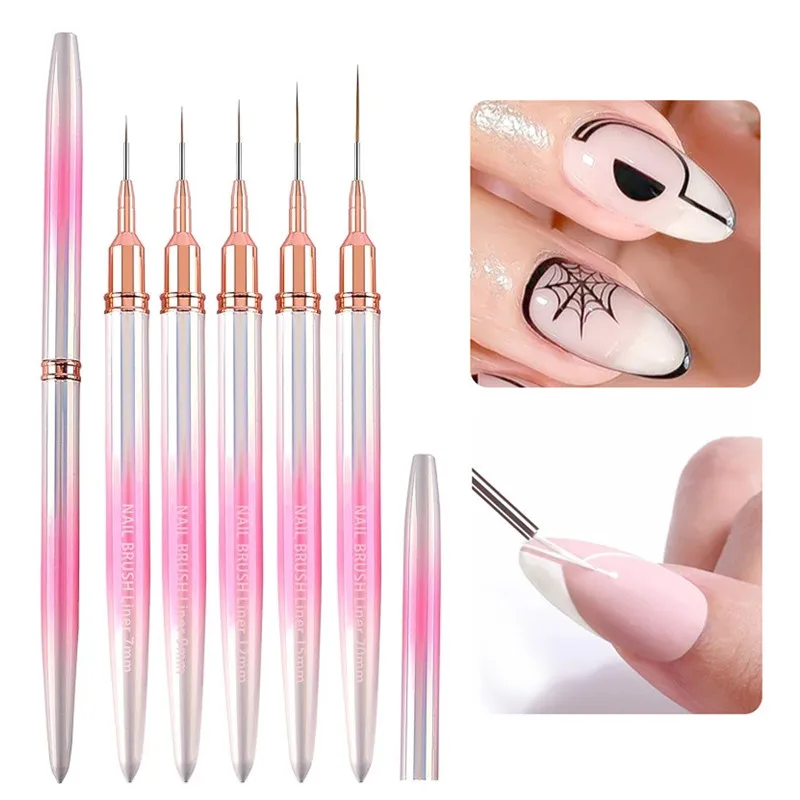 

1PC Nail Art Brush Liner Drawing Painting Pen Gel Nail Polish French Style Draw Paint Brushes Manicure Tools Accessory