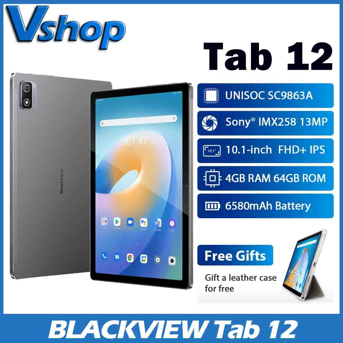 Blackview Tab 12 планшет с 10 1-дюймовым дисплеем восьмиядерным процессором ОЗУ 4 Гб ПЗУ 64
