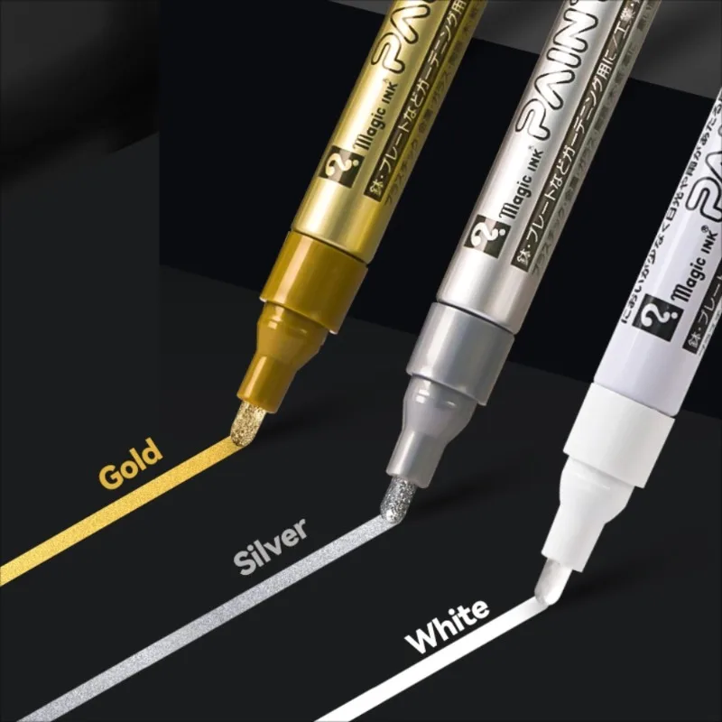 1/2/3 шт. художественные маркеры ручки серебряного золотого черного белого цветов