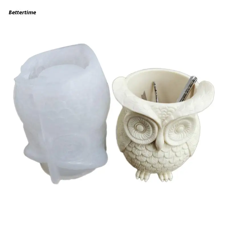 

B36D Owl Planter Resin Silicone Mold Silicone Resin Art Molds DIY Resin Moulds Pen Holder Casting Mold Flower Pots Molds