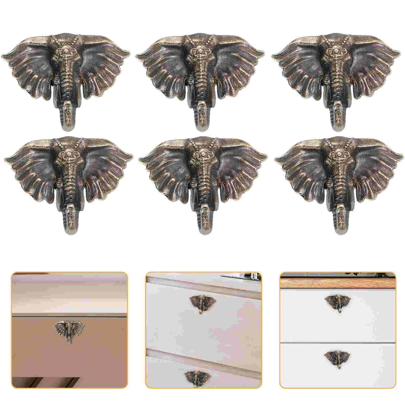 

10 Sets Drawer Pull Dresser Knob Handles Cabinet Animal 3.5x2.7cm Cupboard Knobs Zinc Alloy For Cabinets