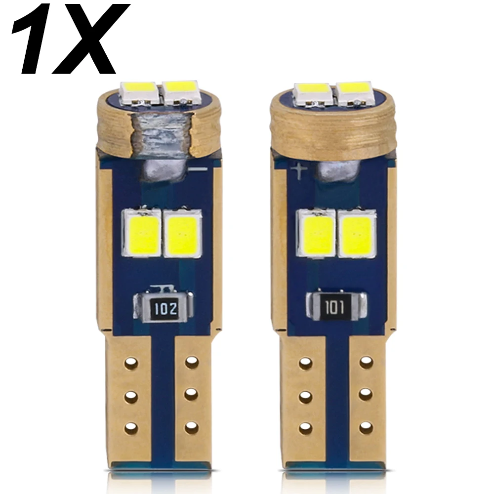 

1Pcs T5 Led Bulb W3W W1.2W Led 2016 6smd Canbus Car Interior Lights Dashboard Warning Indicator Wedge Auto Instrument Lamp 12V