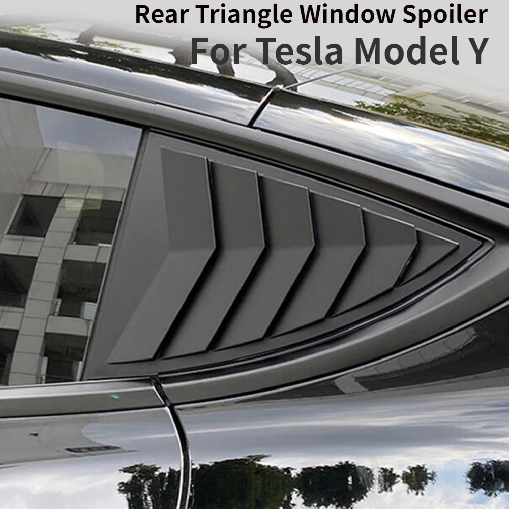 

Blinds Window Decoration Stickers for Tesla Model Y Rear Triangle Window Spoiler Louver Shutter Cover Sports Modification Parts