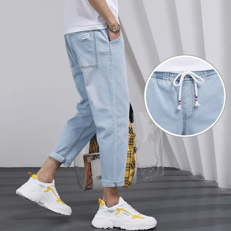 

Wholesale 2022 Casual Long Trousers Men's Summer Thin Jeans Men's Trousers Loose Straight Leg Trend All-match Ankle Length Pants