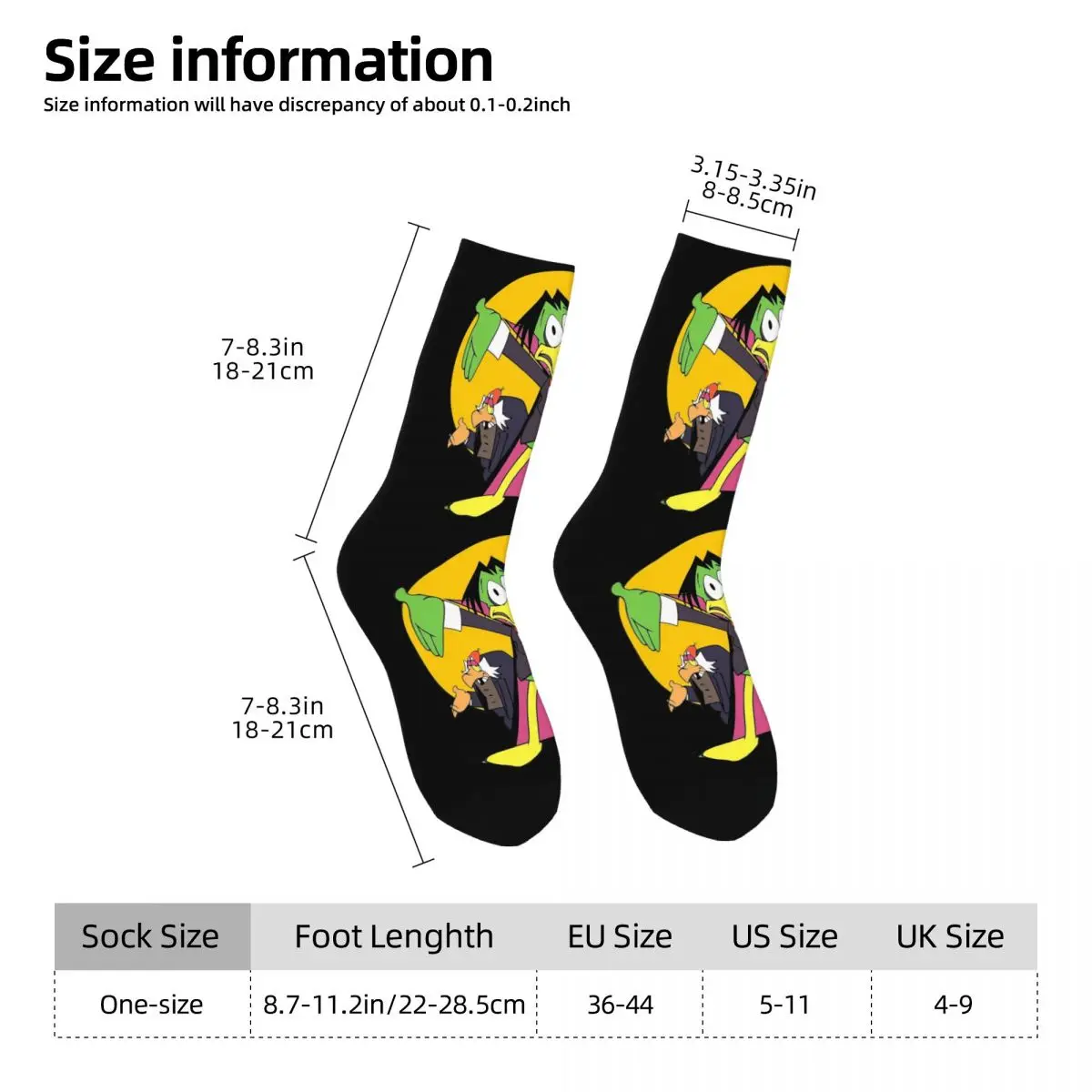 C-Count Duckula британские анимированные комедийные носки забавные чулки для