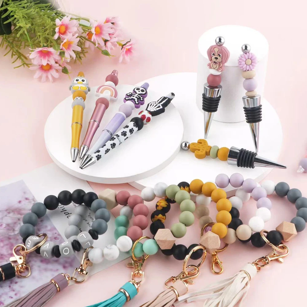 9mm 12mm 15mm Silicone Round Beads Loose Spacer Beads For Jewelry Making DIY Necklaces Bracelets Pacifier Chain Accessories